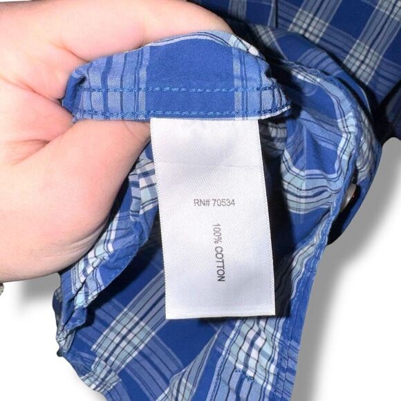 Orvis Heritage Wash Blue & White Active Fit Button Down Shirt Sz L - Picture 7 of 8